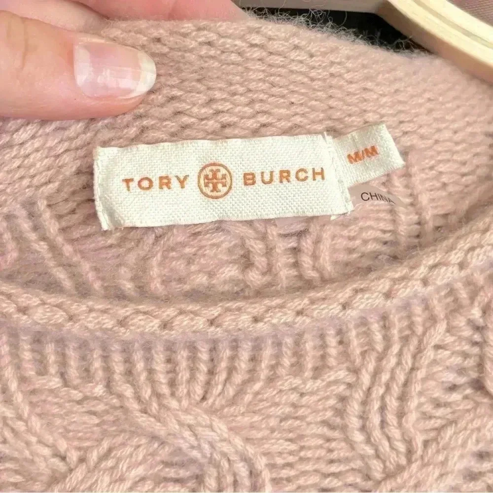 Tory Burch Pink Cable Knit Sweater - Picture 3 of 6